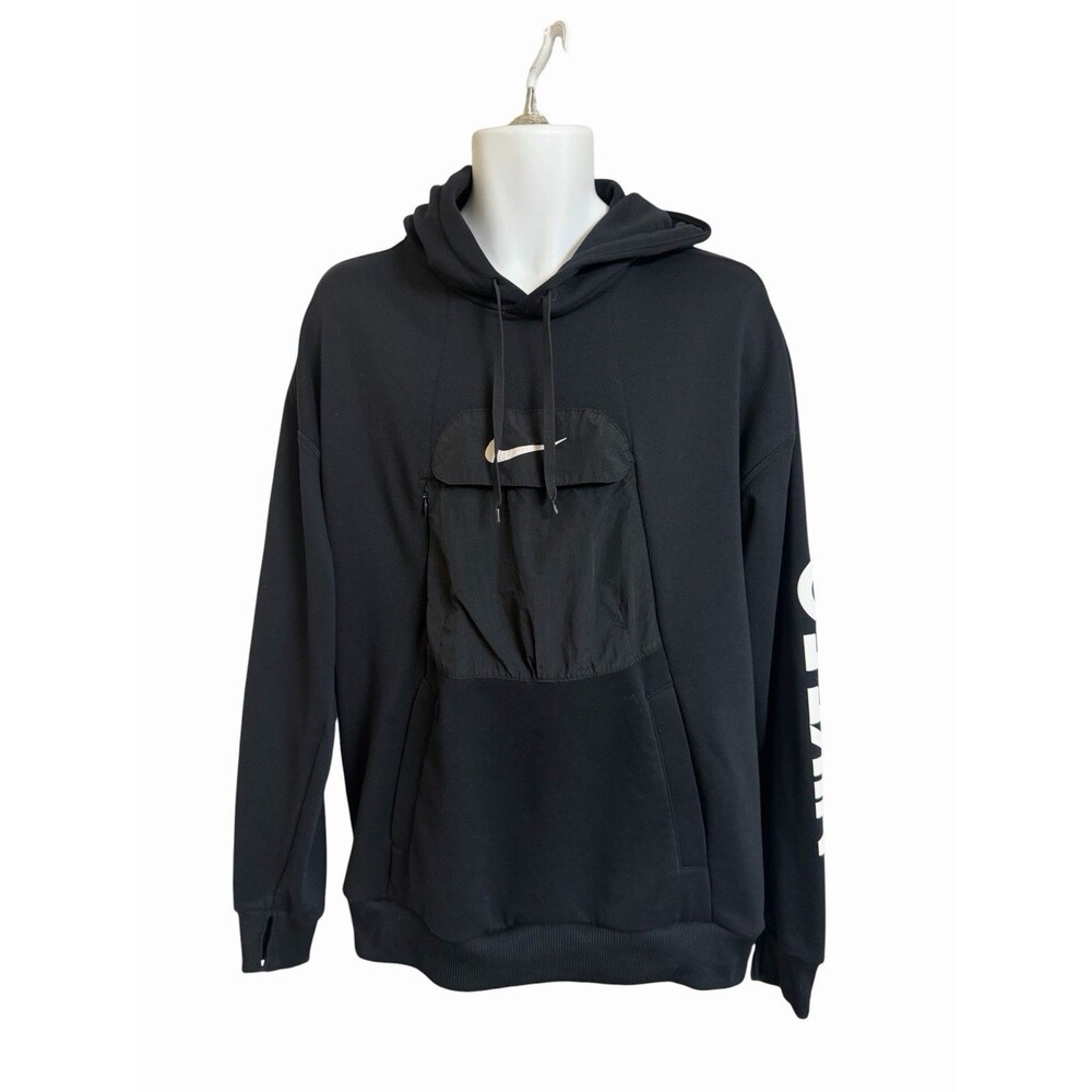 Nike F.C Men's L Pullover Soccer Hoodie Black CJ2491 010